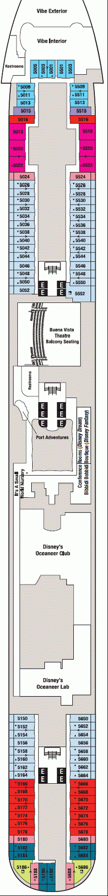 Deckplan Deck 5 – Disney Fantasy