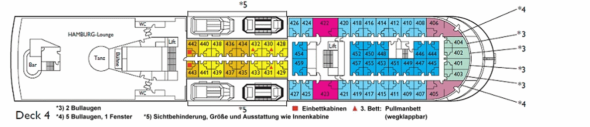 Deckplan Deck 4 – Hamburg