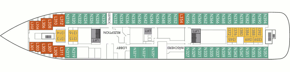 Deckplan Deck 3 – Polarlys