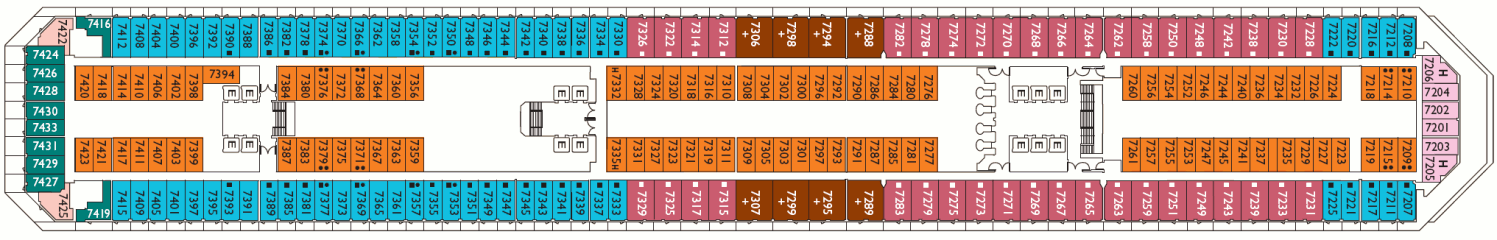 Deckplan Caracas Deck – Costa Fortuna