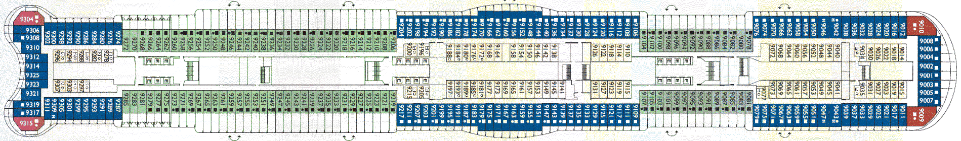 Deckplan Deck 9 – Costa Toscana