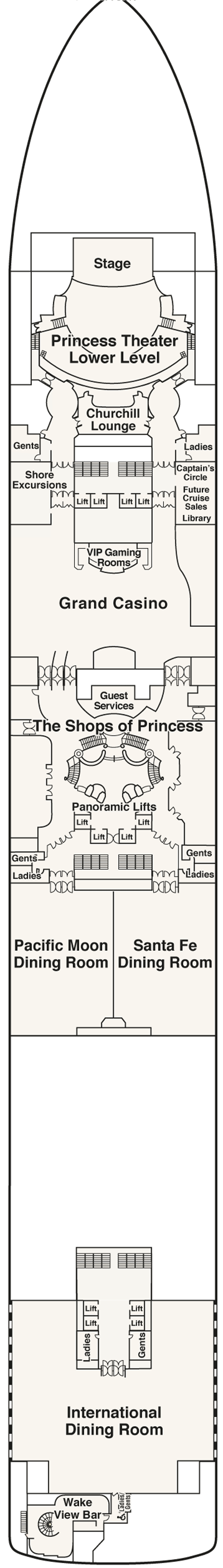 Deckplan Deck 6 Fiesta – Sapphire Princess