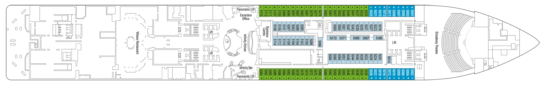 Deckplan Deck 5 – MSC Bellissima