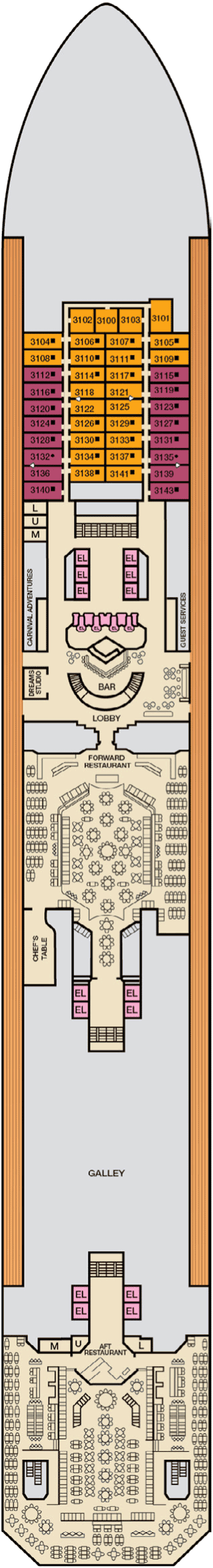 Deckplan Deck 03 – Carnival Radiance
