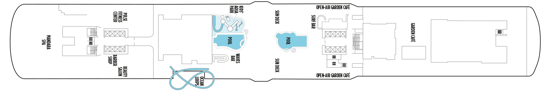 Deckplan Deck 16 – Norwegian Encore