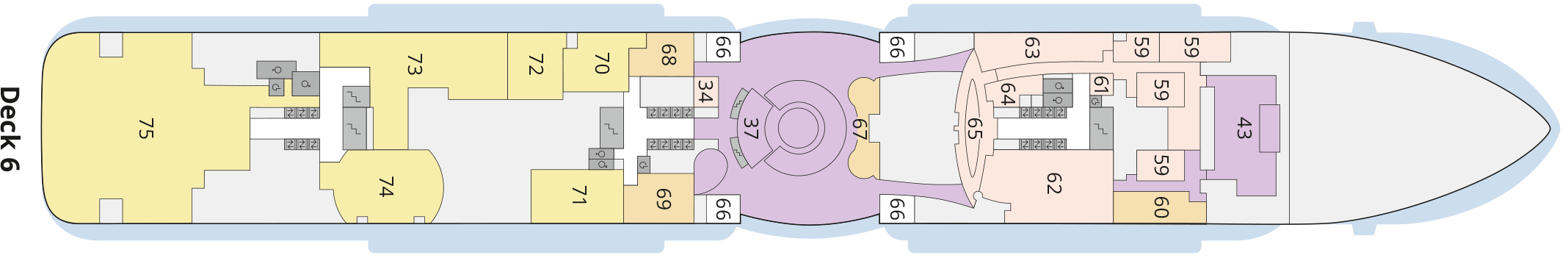 Deckplan Deck 06 – AIDAcosma