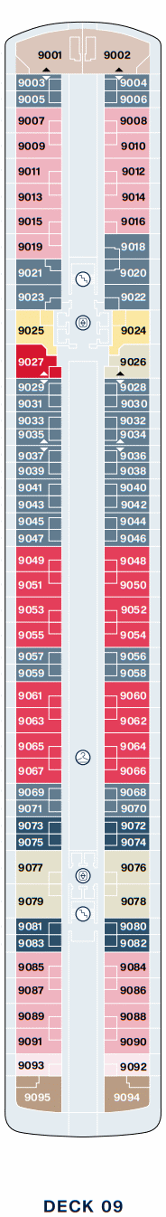 Deckplan Deck 9 – Explora IV