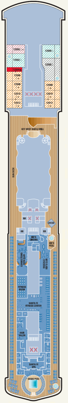 Deckplan Deck 12 – Pride of America