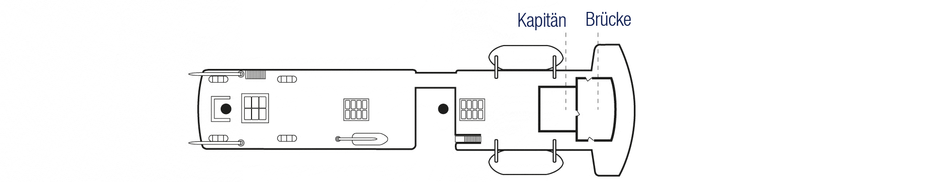 Deckplan Sonnendeck – Sea Cloud II
