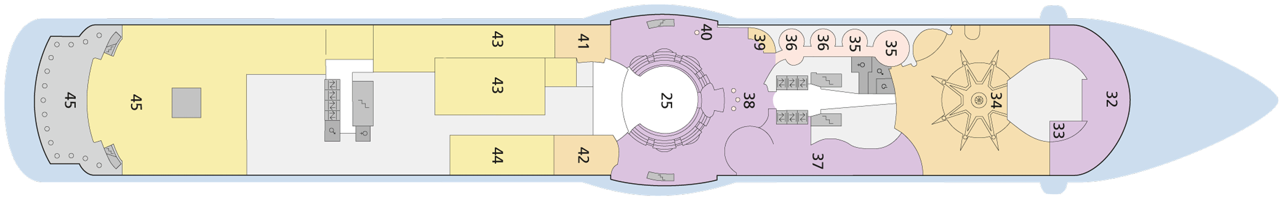 Deckplan Deck 10 – AIDAmar
