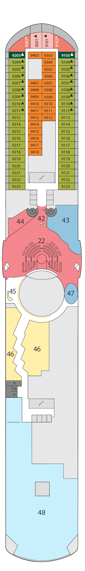 Deckplan Deck 9 – AIDAsol