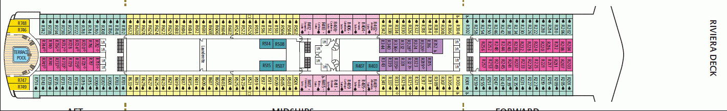 Deckplan Riviera Deck – Ventura