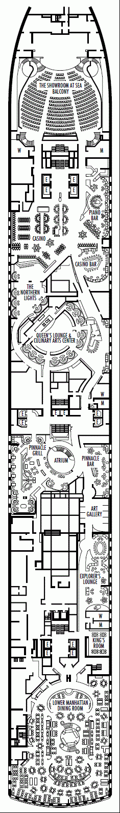 Deckplan Deck 2 - Lower Promenade Deck – Nieuw Amsterdam