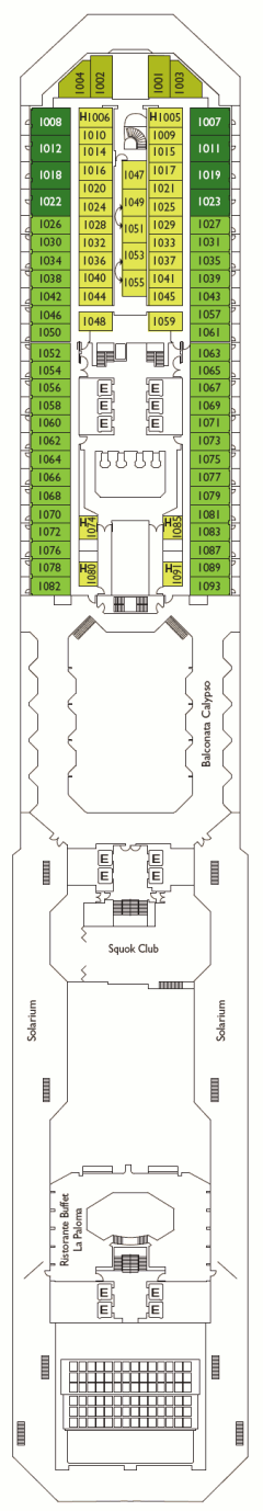 Deckplan Satie Deck – Costa Pacifica