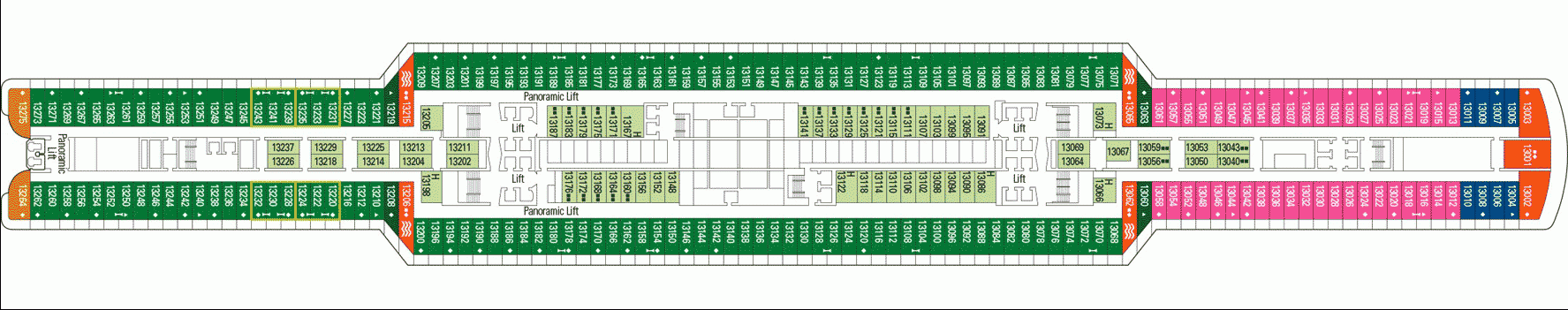 Deckplan Deck 13 – MSC Seaview