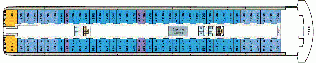 Deckplan Deck 11 – Riviera