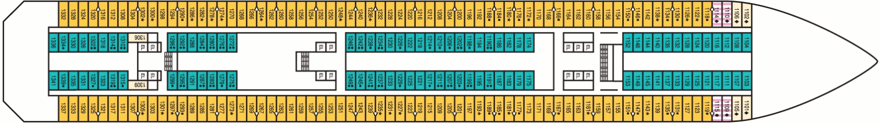 Deckplan Riviera Deck – Carnival Sunshine