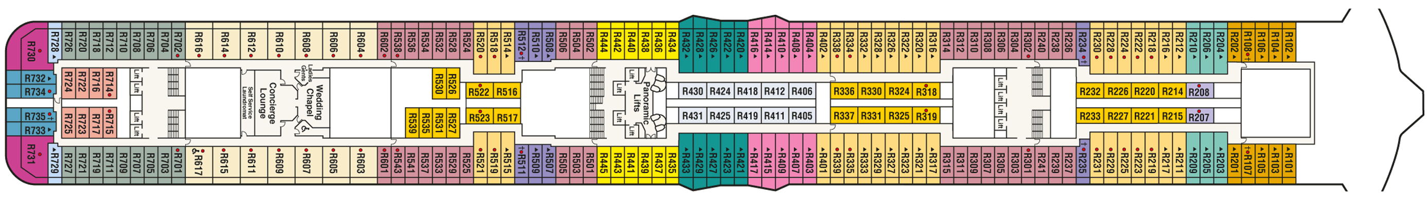 Deckplan Deck 14 Riviera – Sky Princess