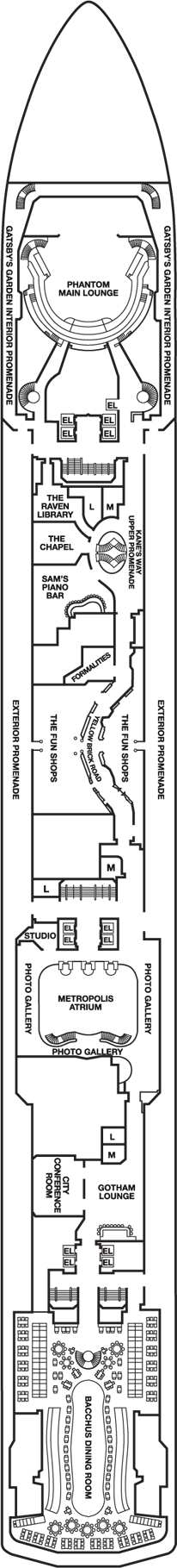 Deckplan Atlantic Deck – Carnival Miracle
