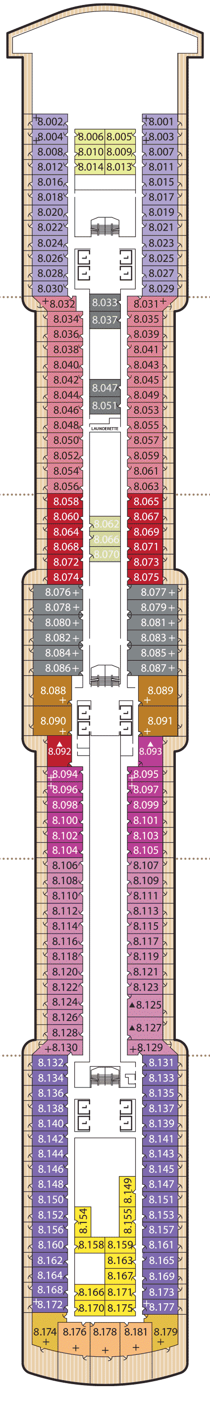 Deckplan Deck 8 – Queen Victoria