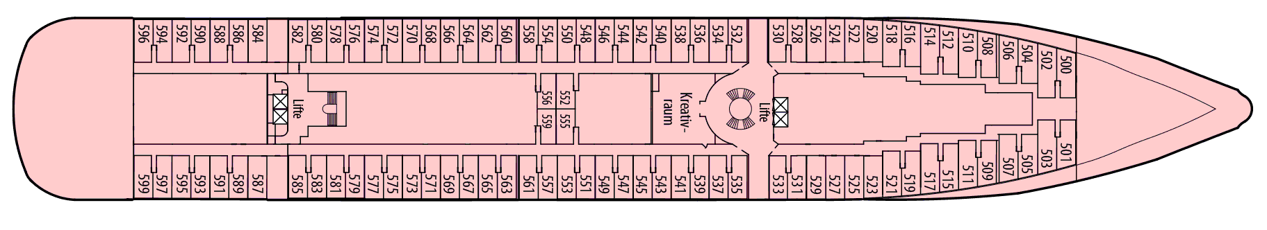 Deckplan Deck 5 - Saturn-Deck – Amera