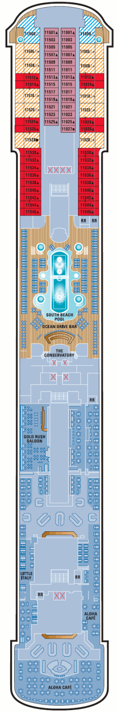 Deckplan Deck 11 – Pride of America