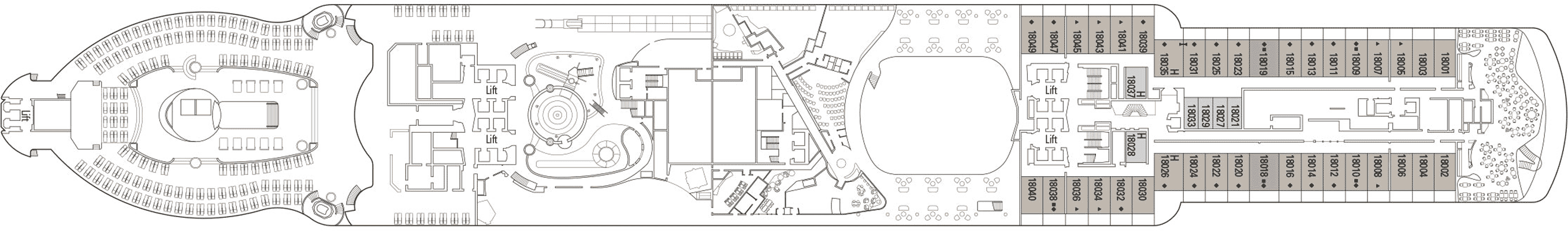 Deckplan Deck 18 – MSC Seashore