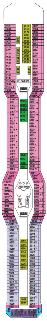 Deckplan Panorama Deck – Celebrity Eclipse