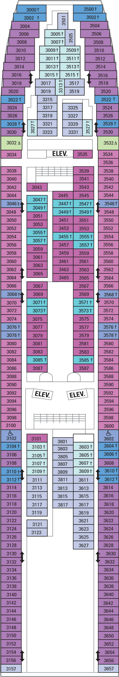 Deckplan Deck 3 – Vision of the Seas