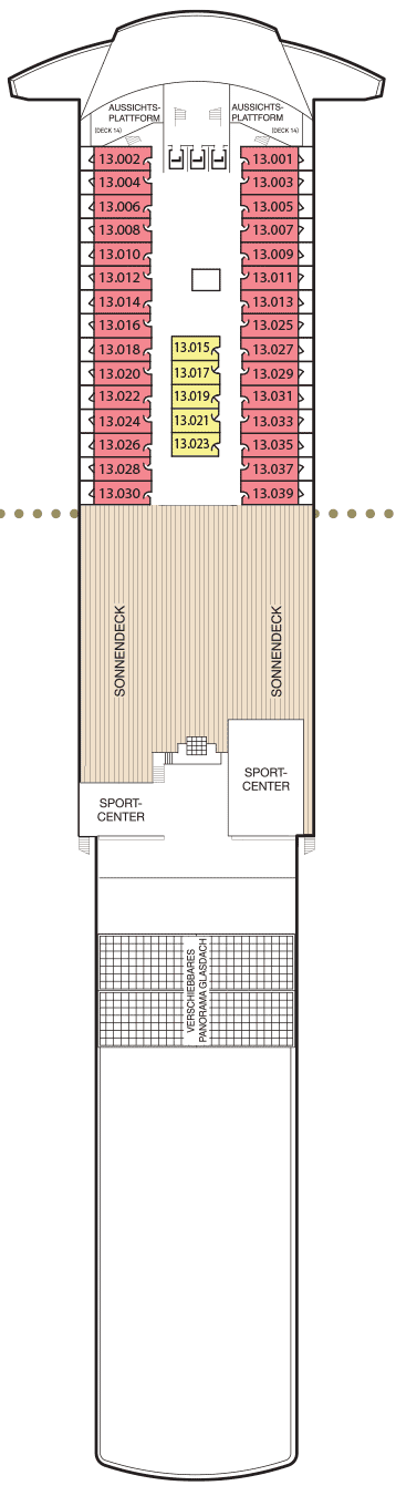 Deckplan Deck 13 – Queen Mary 2