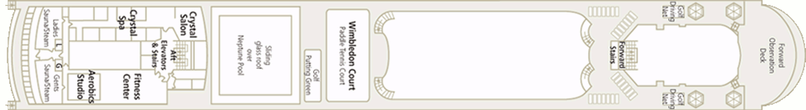 Deckplan Sun Deck – Crystal Serenity