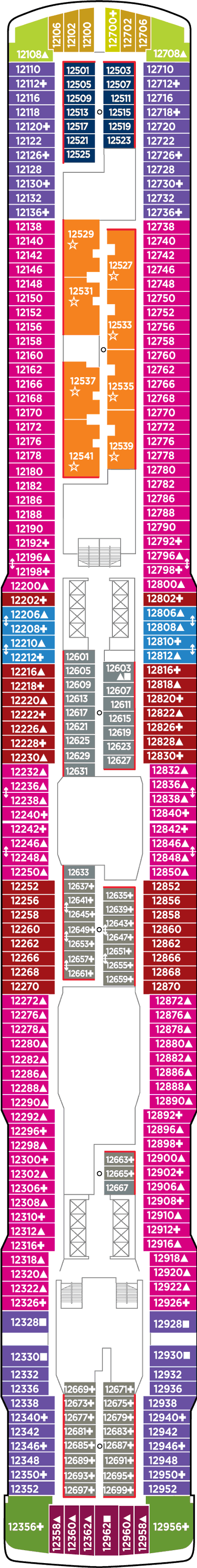 Deckplan Deck 12 – Norwegian Joy
