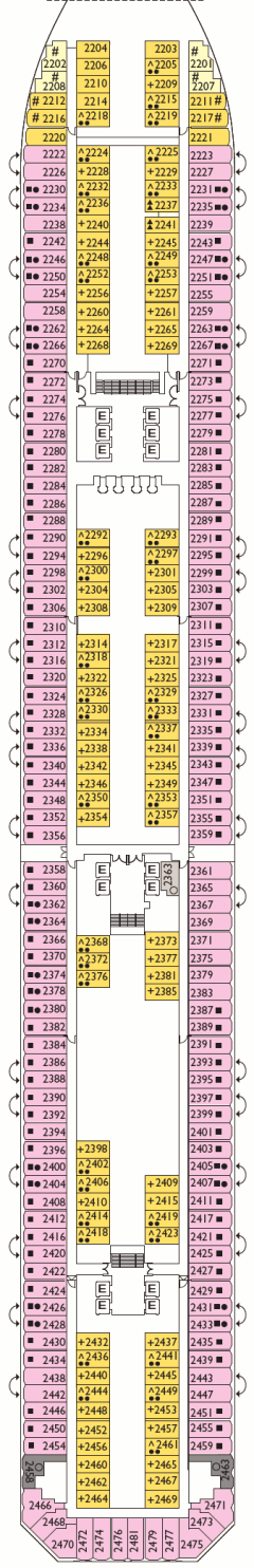 Deckplan Cassiopea Deck – Costa Serena