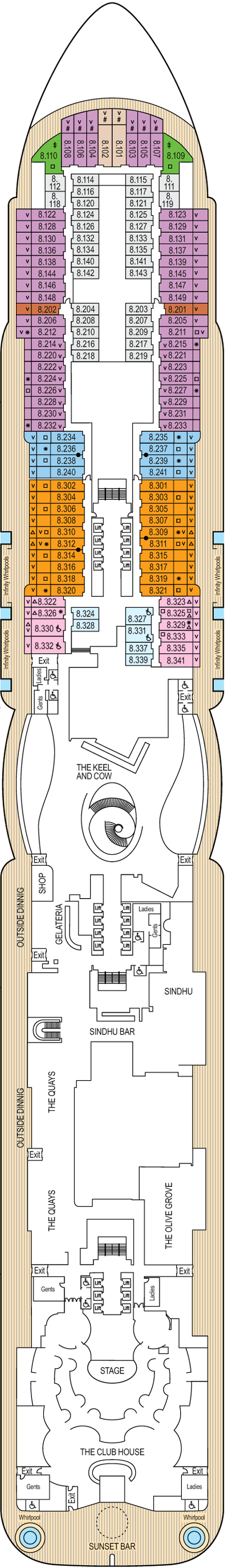 Deckplan Deck 8 – Iona