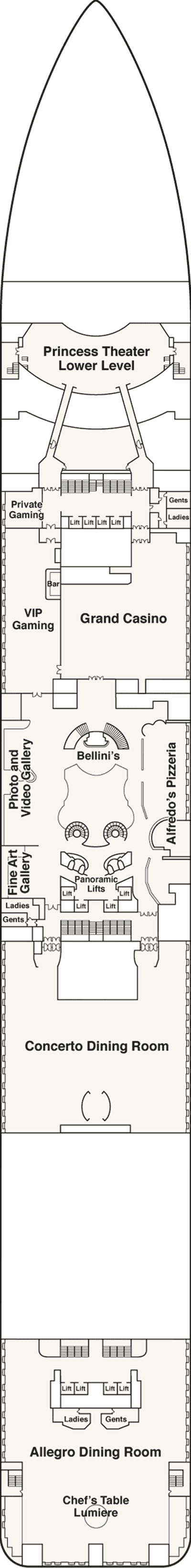 Deckplan Deck 6 Fiesta  – Majestic Princess