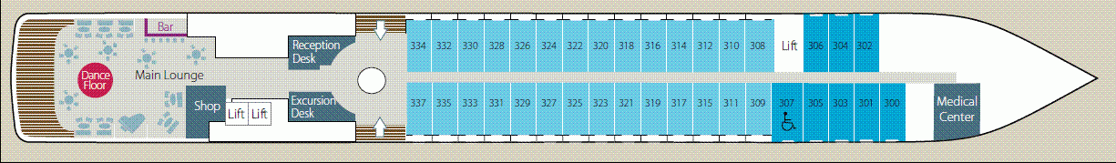 Deckplan Deck 3 – Austral