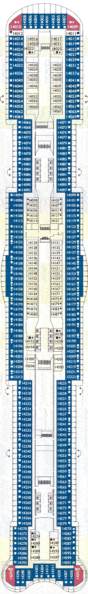Deckplan Deck 14 – Costa Toscana