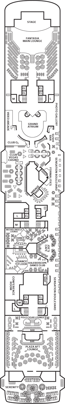 Deckplan Promenade Deck – Carnival Sensation