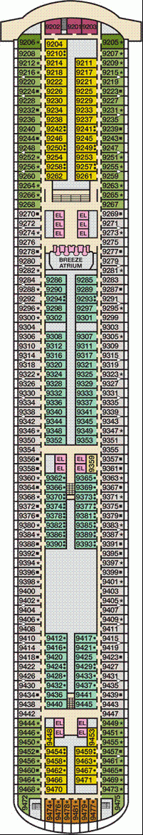 Deckplan Vista – Carnival Breeze