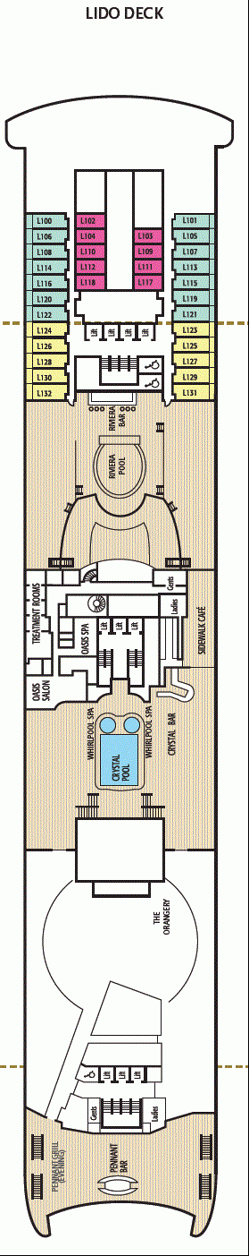 Deckplan Lido Deck – Aurora