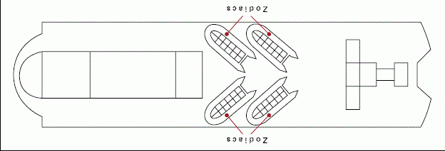 Deckplan Deck 10 Zodiacs (Achterschiff) – Deutschland