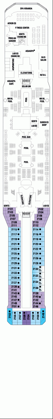 Deckplan Resort Deck – Celebrity Silhouette