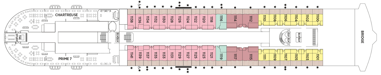Deckplan Deck 11 – Seven Seas Prestige