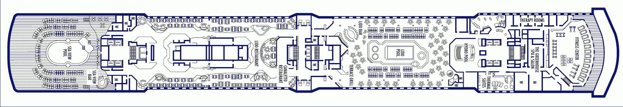 Deckplan Deck 9 - Lido Deck – Oosterdam
