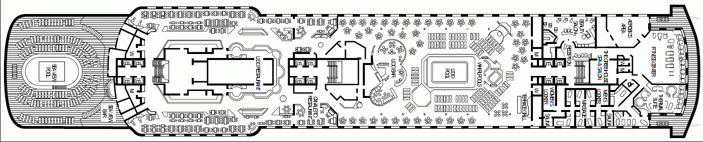 Deckplan Deck 8 - Lido Deck – Volendam