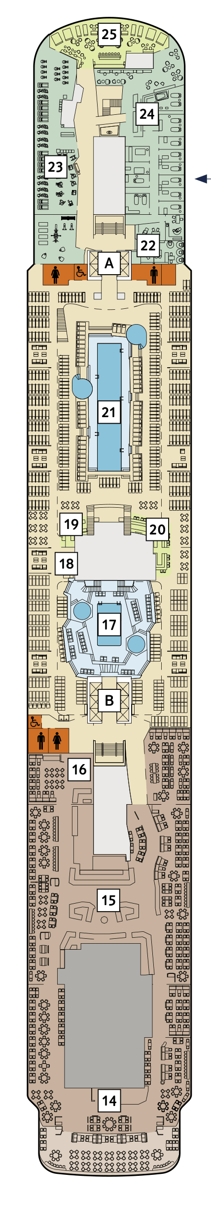 Deckplan Deck 12 Horizont – Mein Schiff 3