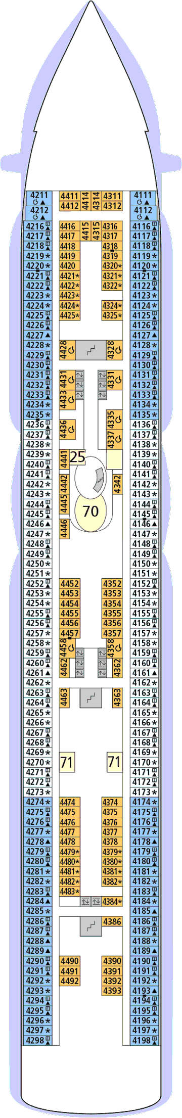Deckplan Deck 04 – AIDAperla