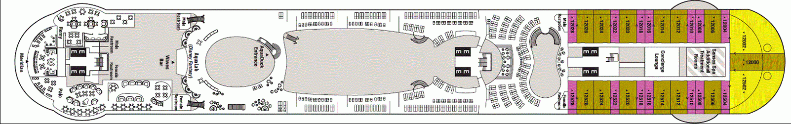 Deckplan Deck 12 – Disney Dream