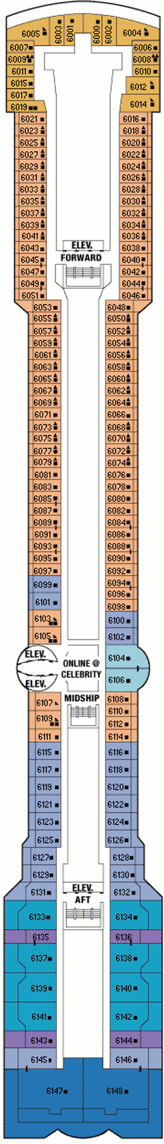 Deckplan Penthouse Deck – Celebrity Summit