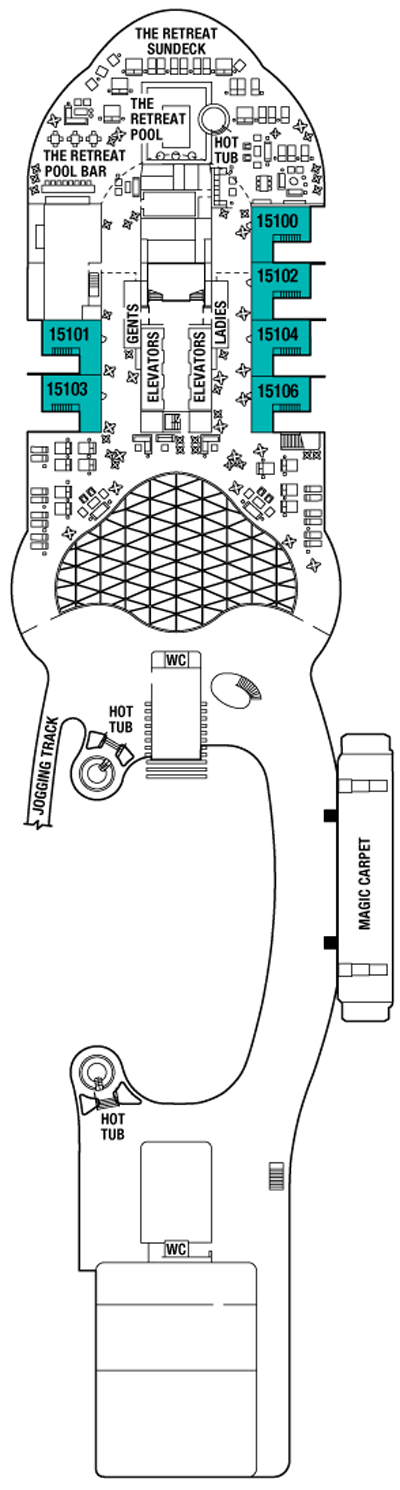 Deckplan Deck 16 – Celebrity Edge